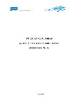 Dự án đề xuất giải pháp quản lý văn bản và điều hành (edocman plus)