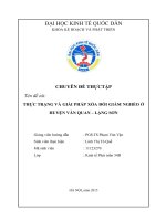 Thực trạng và giải pháp xóa đói giảm nghèo ở huyện văn quan   lạng sơn