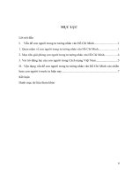 vấn đề con người trong tư tưởng nhân văn Hồ Chí Minh