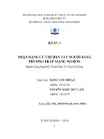 NHẬN DẠNG CỬ CHỈ BÀN TAY BẰNG PP MẠNG NƠRON