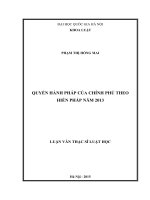 Quyền hành pháp của chính phủ theo hiến pháp năm 2013 