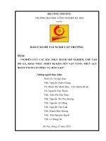 Báo cáo đề tài nghiên cứu khoa học cấp trường: NGHIÊN CỨU CÁC BÀI THỰC HÀNH THÍ NGHIỆM, CHẾ TẠO ĐỒ GÁ, KHAI THÁC THIẾT BỊ KÉO NÉN VẠN NĂNG THỦY LỰC BESTUTM 50 TẤN PHỤC VỤ ĐÀO TẠO