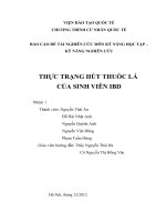thực trạng hút thuốc lá của sinh viên ibd
