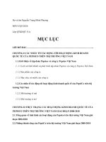 Các hoạt động kinh doanh quốc tế của pepsico trên thị trường việt nam 