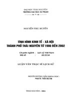 Tình hình kinh tế  xã hội thành phố Thái Nguyên từ 1986 đến 2002