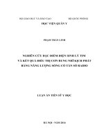 Nghiên cứu đặc điểm điện sinh lý tim và kết quả điều trị cơn rung nhĩ kịch phát bằng năng lượng sóng có tần số radio