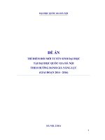 Đề án " Đổi mới phương pháp tuyển sinh Đại gọc quốc gia năm 2016"