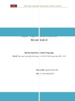 Thực trạng và giải phát thu hút nguồn vốn FDI ở Việt Nam giai đoạn 2005  2014