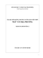 TÀI LIỆU BỒI DƯỠNG THƯỜNG XUYÊN GIÁO VIÊN THPT NGỮ VĂN ĐỊA PHƯƠNG