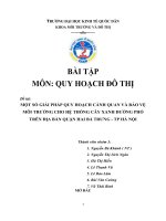 MỘT số GIẢI PHÁP QUY HOẠCH CẢNH QUAN và bảo vệ môi TRƯỜNG CHO hệ THỐNG cây XANH ĐƯỜNG PHỐ TRÊN địa bàn QUẬN HAI bà TRƯNG 