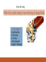 Phân tích một trường hợp sai sót trong dùng thuốc