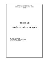 Chọn 5 chương trình du lịch của một công ty lữ hành và cho biết mỗi chương trình du lịch trong 5 chương trình đó thuộc loại nào