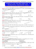 Kĩ năng xử lý bài toán hình không gian