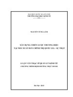 Xây dựng chiến lược thương hiệu tại nhà xuất bản chính trị quốc gia  sự thật 