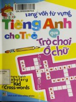 Tăng vốn từ vựng tiếng anh cho trẻ em qua trò chơi ô chữ