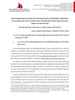 MỘT SỐ KIẾN NGHỊ XÂY DỰNG DỰ THẢO NGHỊ QUYẾT CỦA HỘI ĐỒNG THẨM PHÁN TÒA ÁN NHÂN DÂN TỐI CAO HƯỚNG DẪN THI HÀNH MỘT SỐ QUY ĐỊNH CỦA LUẬT TRỌNG TÀI THƯƠNG MẠI