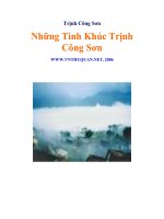 tuyển  tập những tình khúc trịnh công sơn