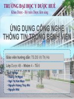 ứng dụng công nghệ thông tin trong bệnh viện