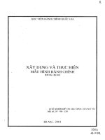 Xây dựng và thực hiện mẫu hình hành chính