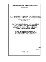Thị trường hàng hoá sức lao động chất lượng cao Những vấn đề lý luận và thực tiễn ở Việt Nam trong giai đoạn hiện nay