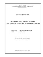 hoạch định chiến lược phát triển cho công ty tnhh mtv cao su dầu tiếng giai đoạn 2016   2020