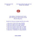 Hệ thống tài khoản ngân hàng