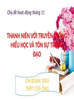Thanh niên với truyền thống hiếu học và tôn sự trọng đạo