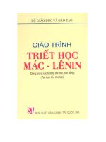 giáo trình triết học mác lê nin
