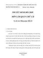 SKKN thuyết minh đồ chơi môn làm quen chữ cái 