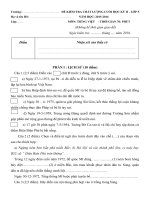 Đề kiểm tra cuối học kì II môn Lịch sử và Địa lí lớp 5 - Năm học 2015 - 2016