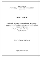 giải pháp nâng cao hiệu quả hoạt động kinh doanh của ngân hàng thương mại cổ phần công thương việt nam