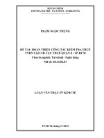 đề tài hoàn thiện công tác kiểm tra thuế tndn tại chi cục thuế quận 8   tp hcm