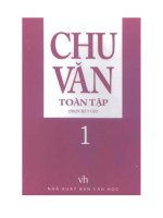 chu văn toàn tập tập 1