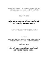 luận văn thạc sĩ một số khuynh hướng thiết kế nghệ thuật trong chèo