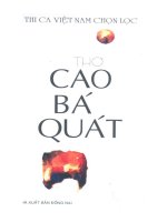 tuyển tập thơ cao bá quát