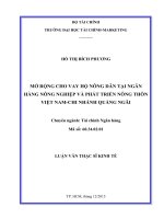 mở rộng cho vay hộ nông dân tại ngân hàng nông nghiệp và phát triển nông thôn việt nam chi nhánh quảng ngãi