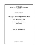 chiến lược phát triển thương hiệu chuối laba đặc sản lâm đồng  giai đoạn 2015 – 2020