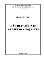 Kỷ yếu hội thảo giáo dục Việt Nam và việc gia nhập WTO