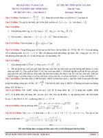 10 đề ôn tập môn toán THEO cấu TRÚC của kỳ thi thpt Quốc Gia 2016