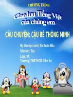 bài giảng  kể chuyện lớp 3 cậu bé thông minh