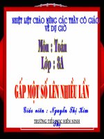 bài giảng toán lớp 3 gấp một số lên nhiều lần
