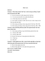 luận văn thạc sĩ: Đảng cộng sản việt nam lãnh đạo phát triển ngành du lịch 2001 2010