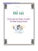 báo cáo thực tập Tính toán kỹ thuật và thiết kế tháp chưng luyện