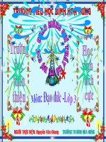 bài giảng môn đạo đức lớp 3 theo phương pháp bàn tay nặn bột