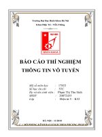BÁO CÁO THÍ NGHIỆM THÔNG TIN VÔ TUYẾN