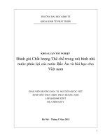 Đánh giá Chất lượng Thể chế trong mô hình nhà nước phúc lợi các nước Bắc Âu và bài học cho Việt nam