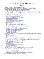 ĐỀ CƯƠNG địa lí  lớp 5 