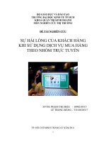 SỰ HÀI LÒNG CỦA KHÁCH HÀNGKHI SỬ DỤNG DỊCH VỤ MUA HÀNGTHEO NHÓM TRỰC TUYẾN