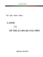 LASER VÀ KĨ THUẬT ĐO QUANG PHỔ