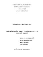 THIẾT kế hệ THỐNG NGHIỀN  PHÂN LOẠI NHỰA PPS NĂNG SUẤT 40KG GIỜ